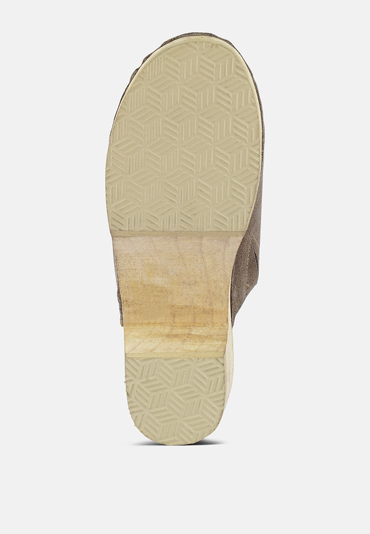 Zuecos de gamuza darcie#color_taupe