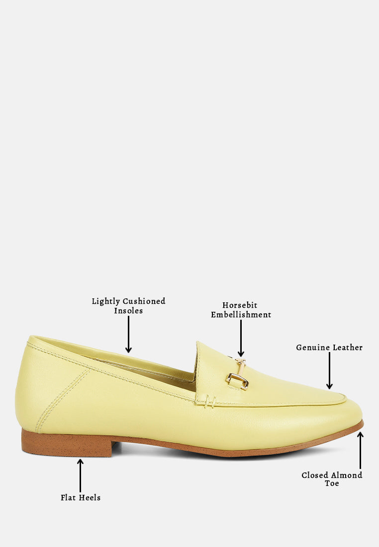 dareth horsebit flat heel loafers#color_yellow