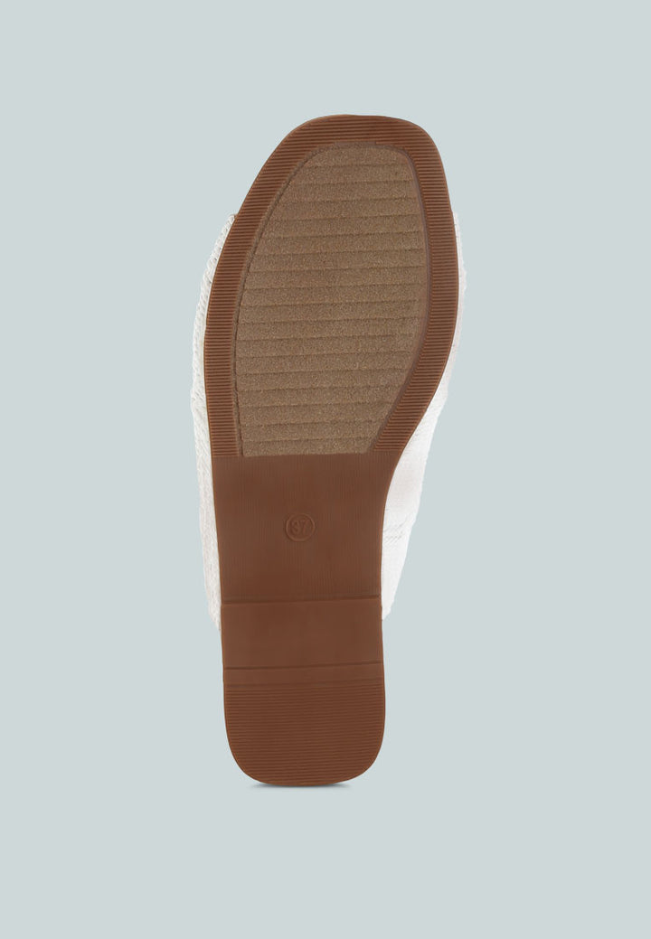 daisy doe raffia square toe flats#color_white