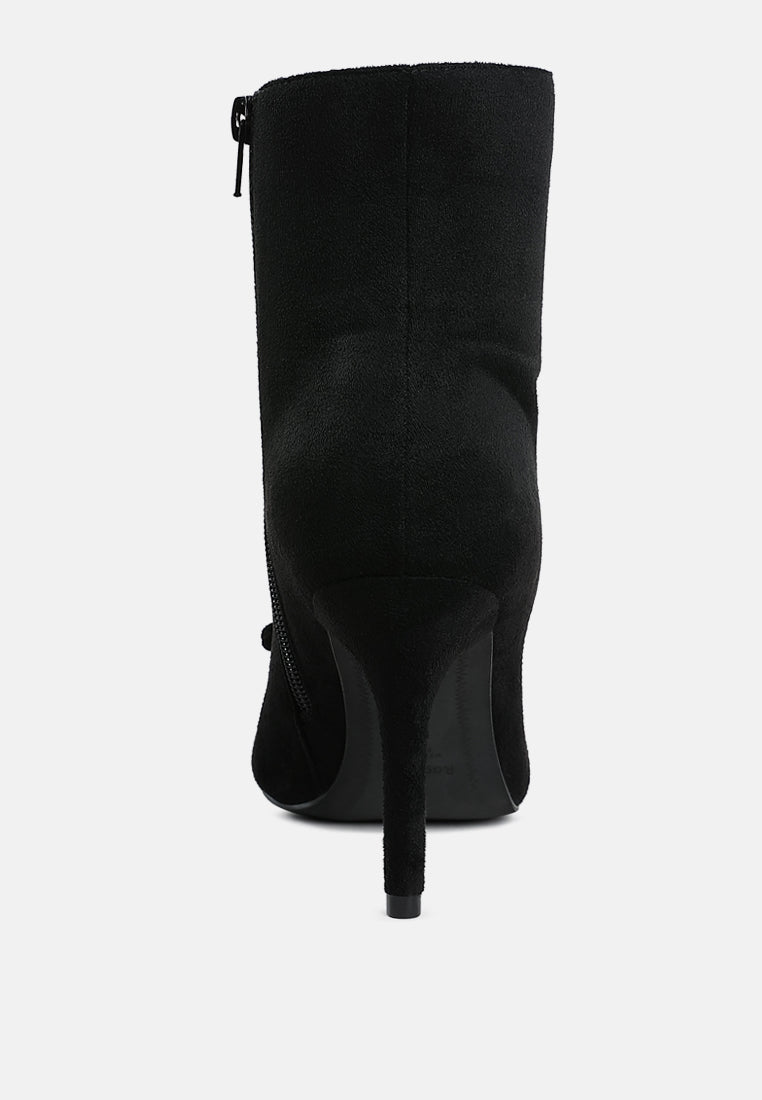 bow detail ankle boots by ruw#color_black