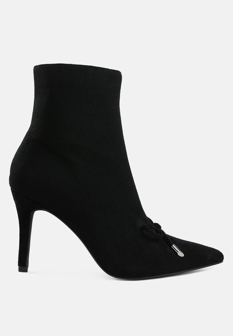 bow detail ankle boots by ruw#color_black