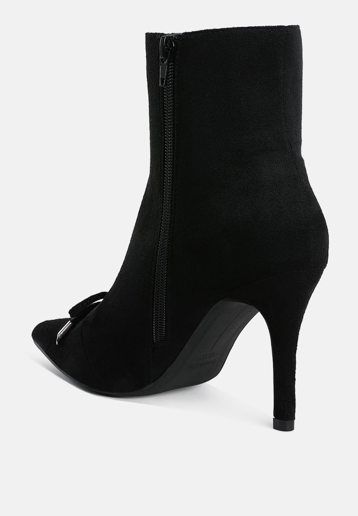 bow detail ankle boots by ruw#color_black