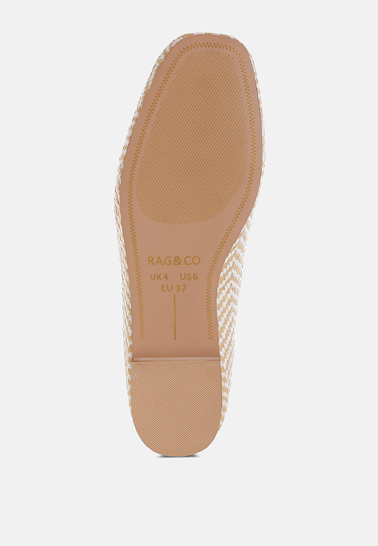 dara raffia tassels detail loafers#color_beige