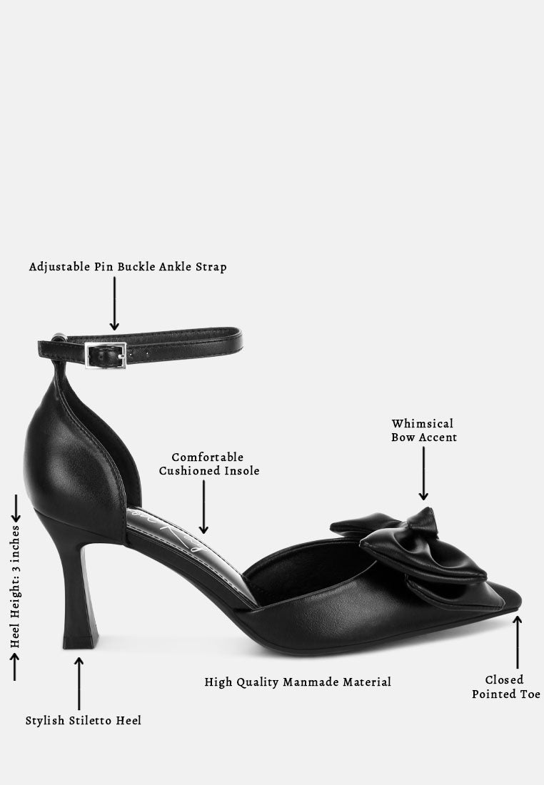 Tacones de aguja con detalle de lazo Papave#color_black-smooth