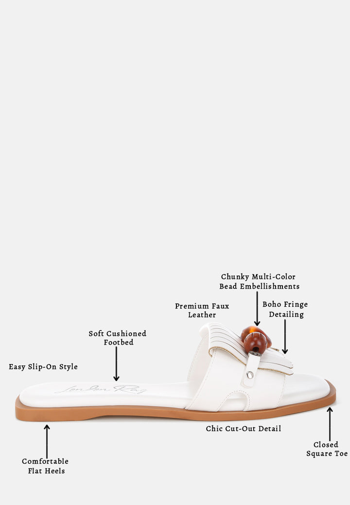 nakasa beaded faux leather slip ons by ft#color_white
