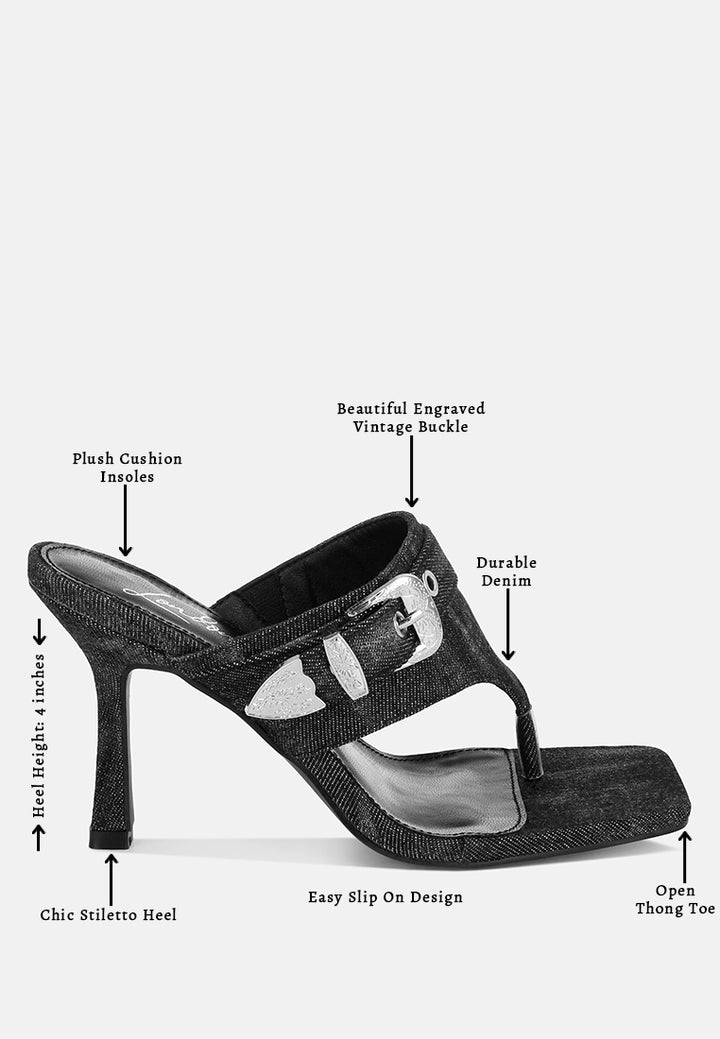 Camden Denim Slip On Sandals#color_black-denim