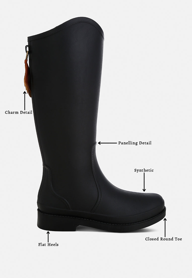 charm detail calf boots by ruw color_black
