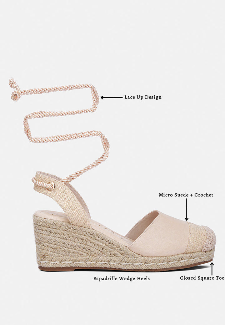 lace-up crochet espadrilles by rag#color_beige