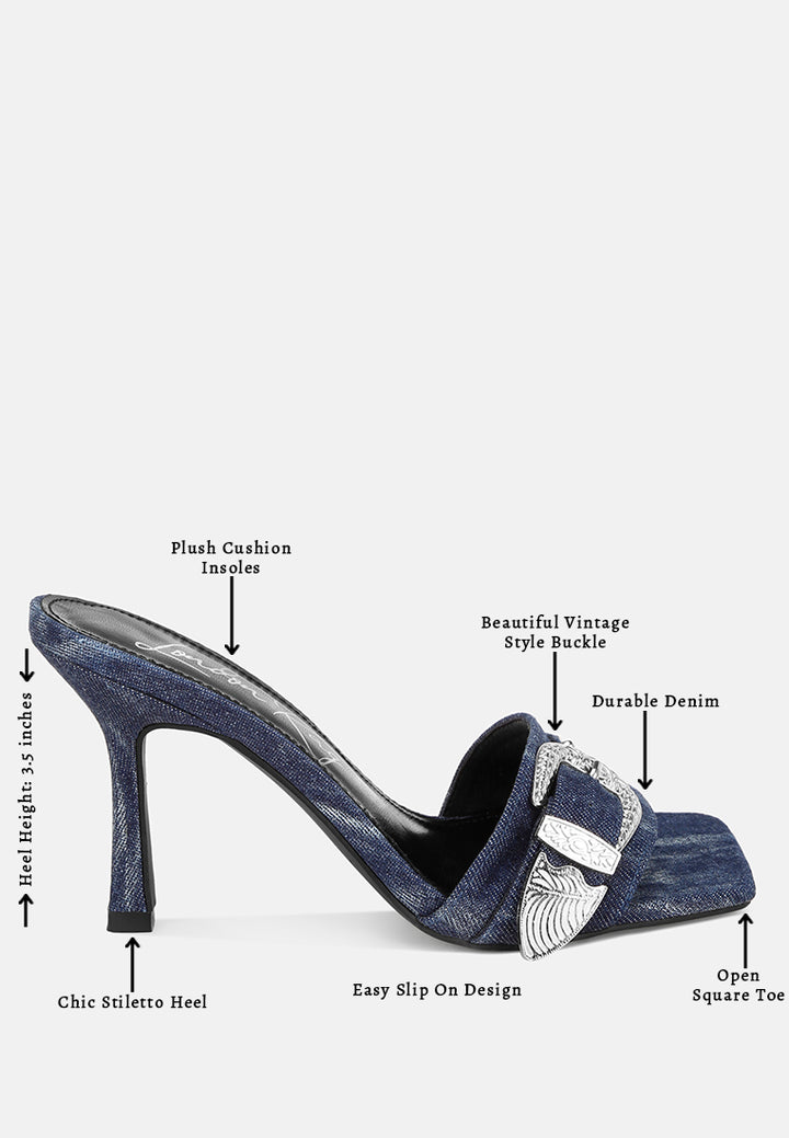 Tacones de aguja con correa y hebilla Marais#color_denim
