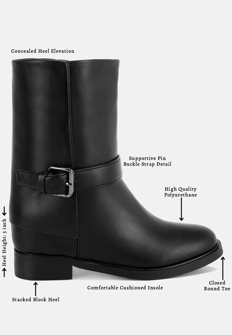 Tall & Taken Harness Detail Calf Boots#color_black-smooth
