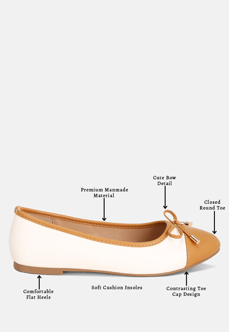 natania two tone ballet flats#color_off-white-tan