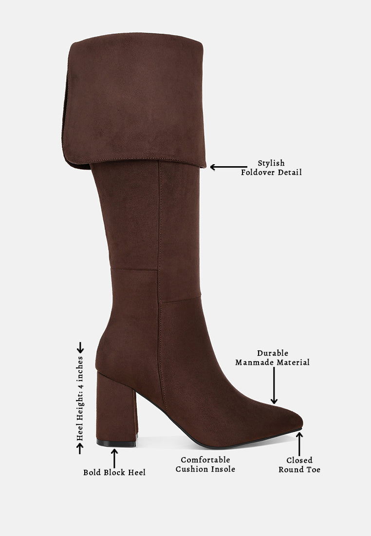 Mulbari Foldover Block Heel Boots#color_brown-suede