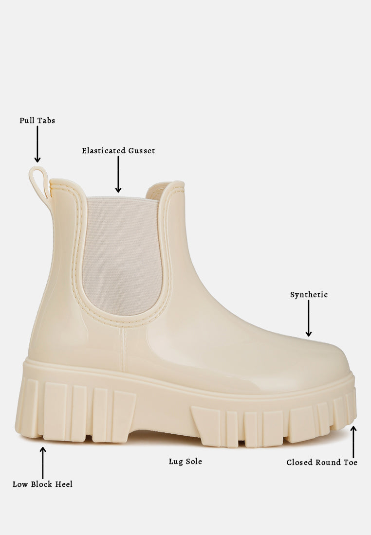 chunky chelsea boots by ruw color_beige