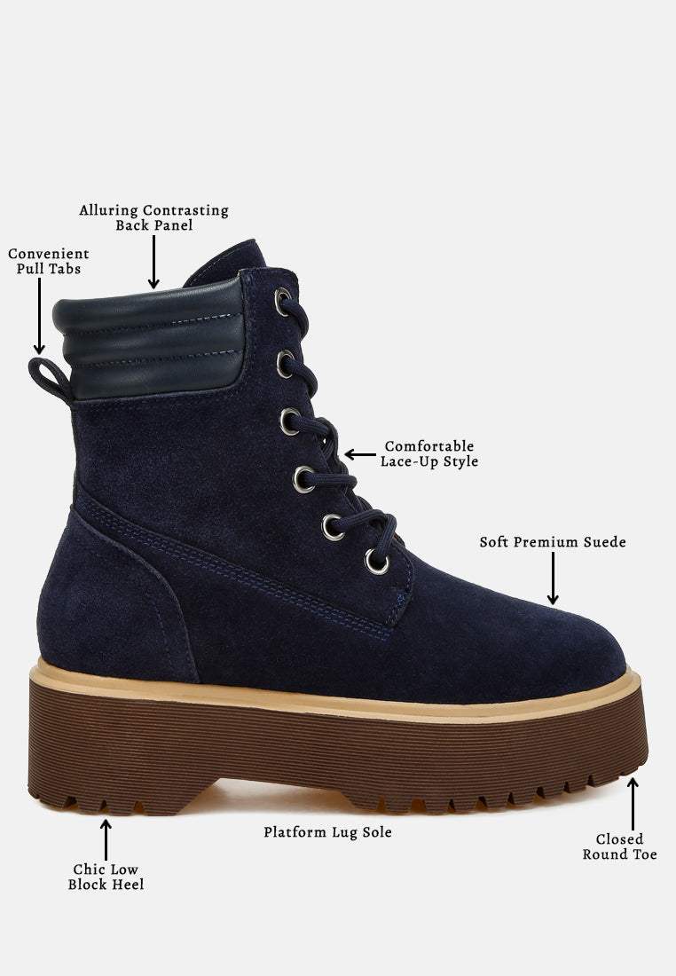 high ankle genuine suede boots by rag#color_navy