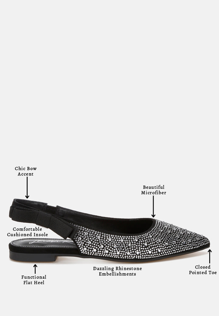 Firdisi Rhinestones Detail Flat Sandals#color_silver