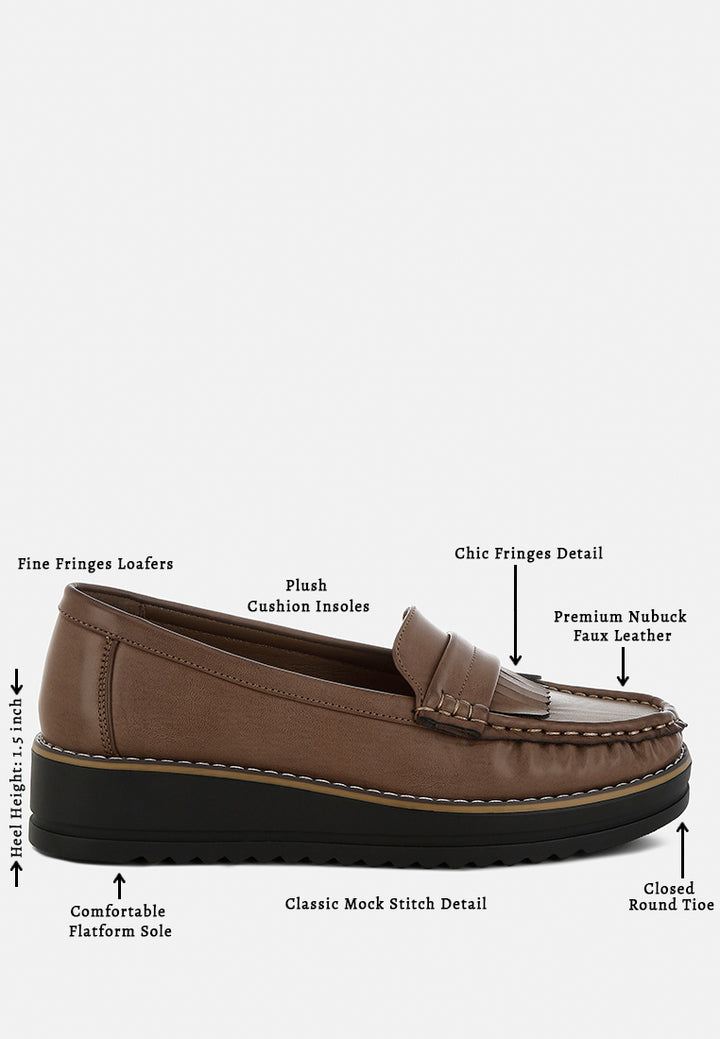croyda fringed nubuck loafers#color_taupe