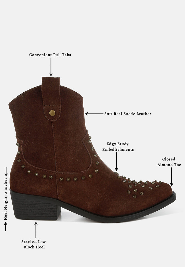 botas vaqueras adornadas con tachuelas hira#color_brown