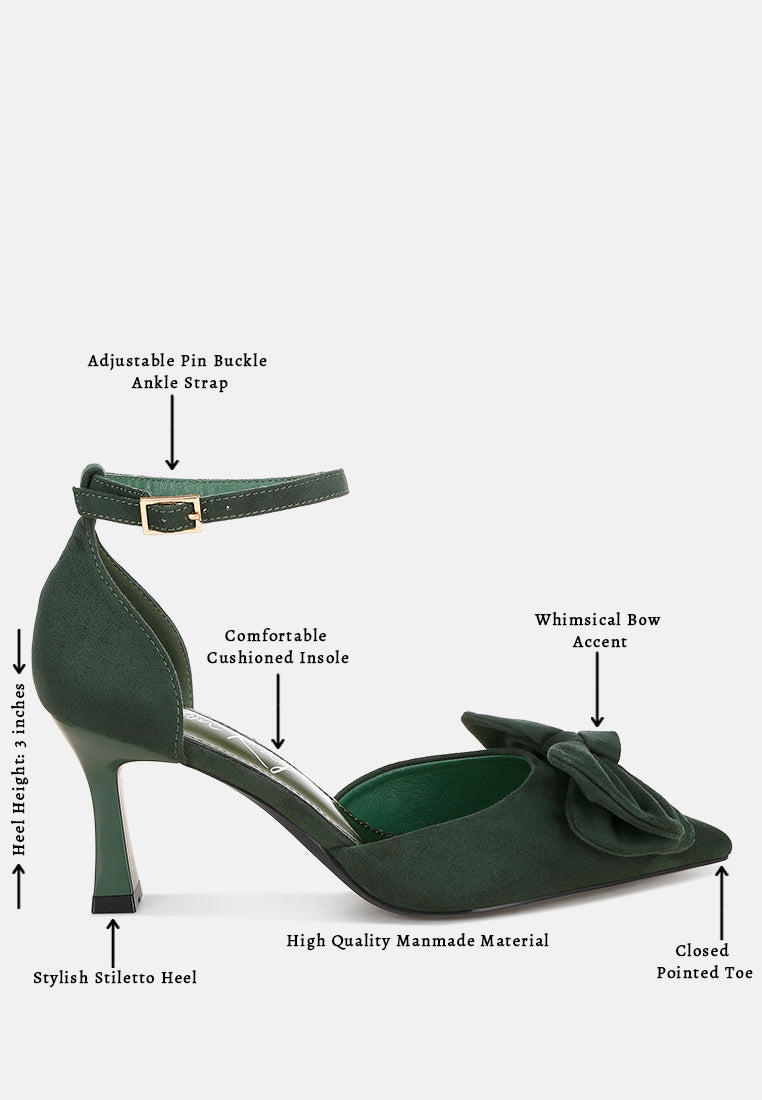Tacones de aguja con detalle de lazo Papave#color_green-suede