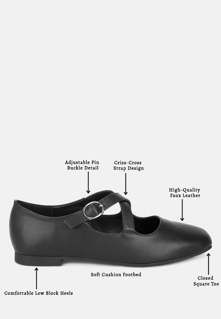 vonily criss cross straps ballet flats#color_black