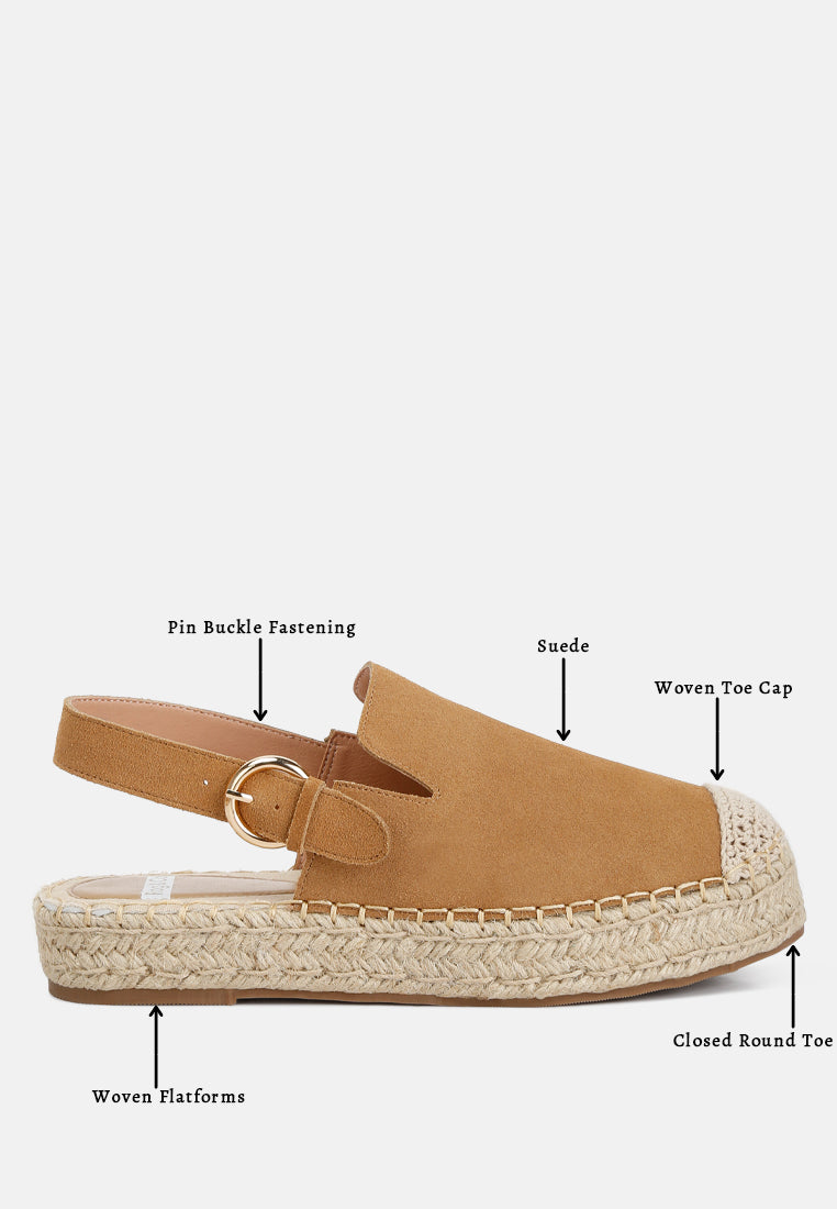 suede slingback strap espadrilles by ruw#color_tan