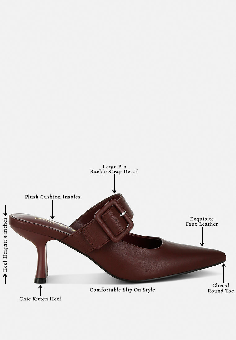 london rag women's slim block heel mules by motes#color_burgundy