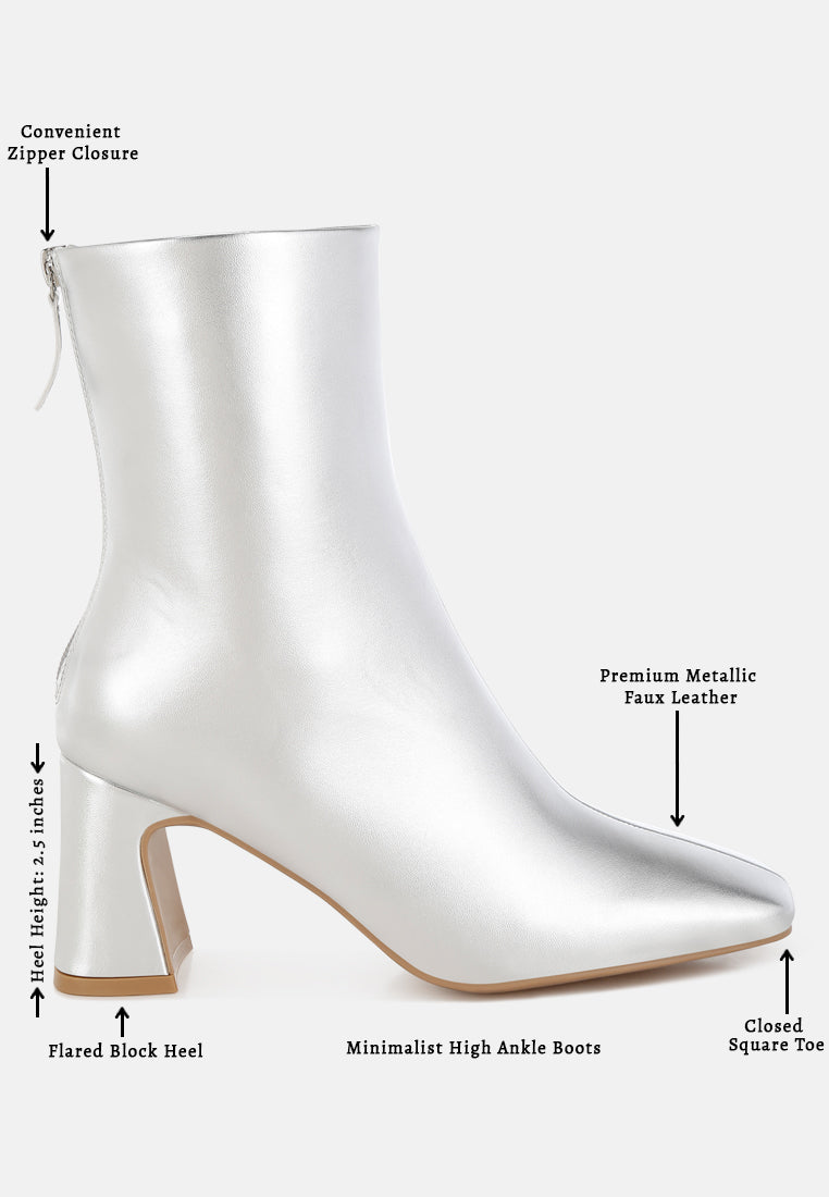 square toe metallic ankle boots by ruw#color_silver