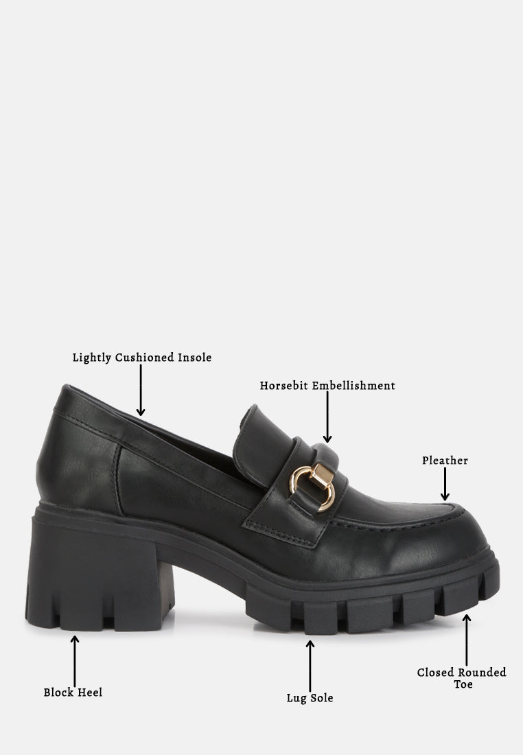evangeline chunky platform loafers#color_black
