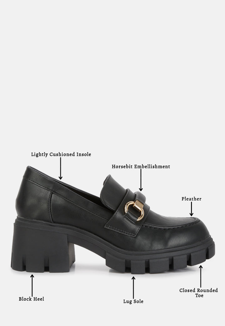evangeline chunky platform loafers#color_black