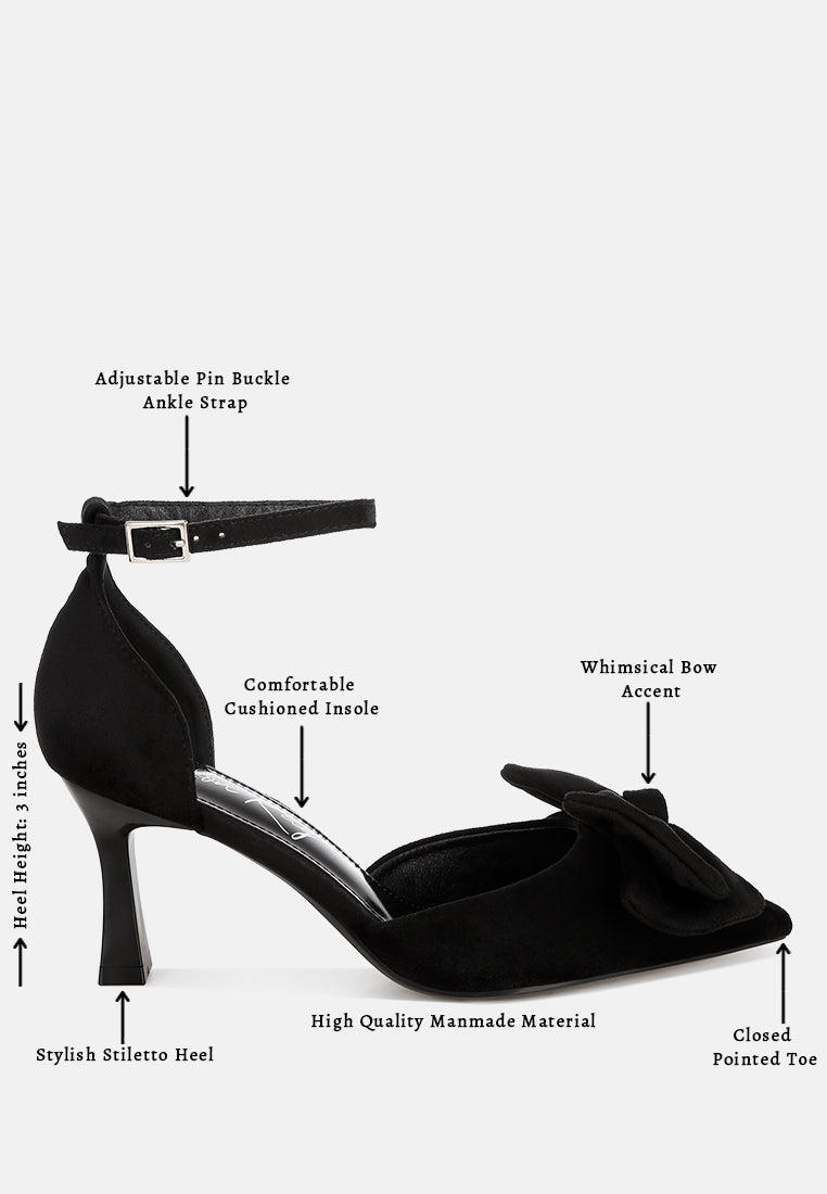 Tacones de aguja con detalle de lazo Papave#color_black-suede