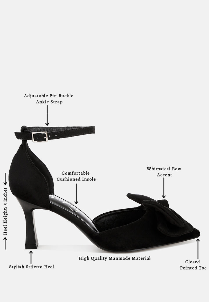 Tacones de aguja con detalle de lazo Papave#color_black-suede