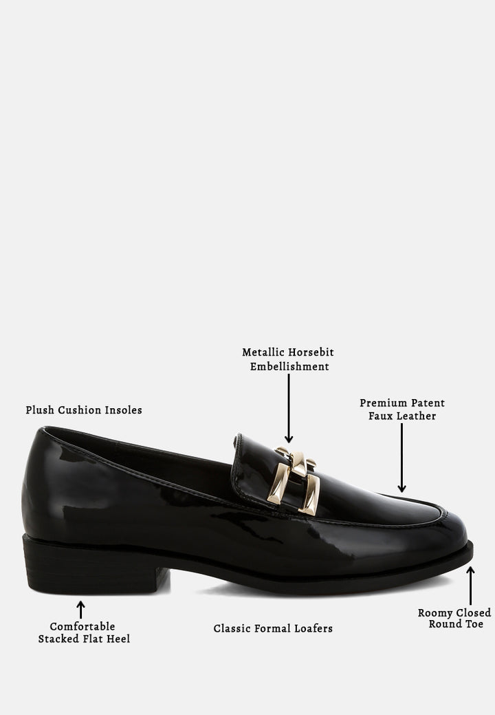 patent faux leather loafers by ruw#color_black