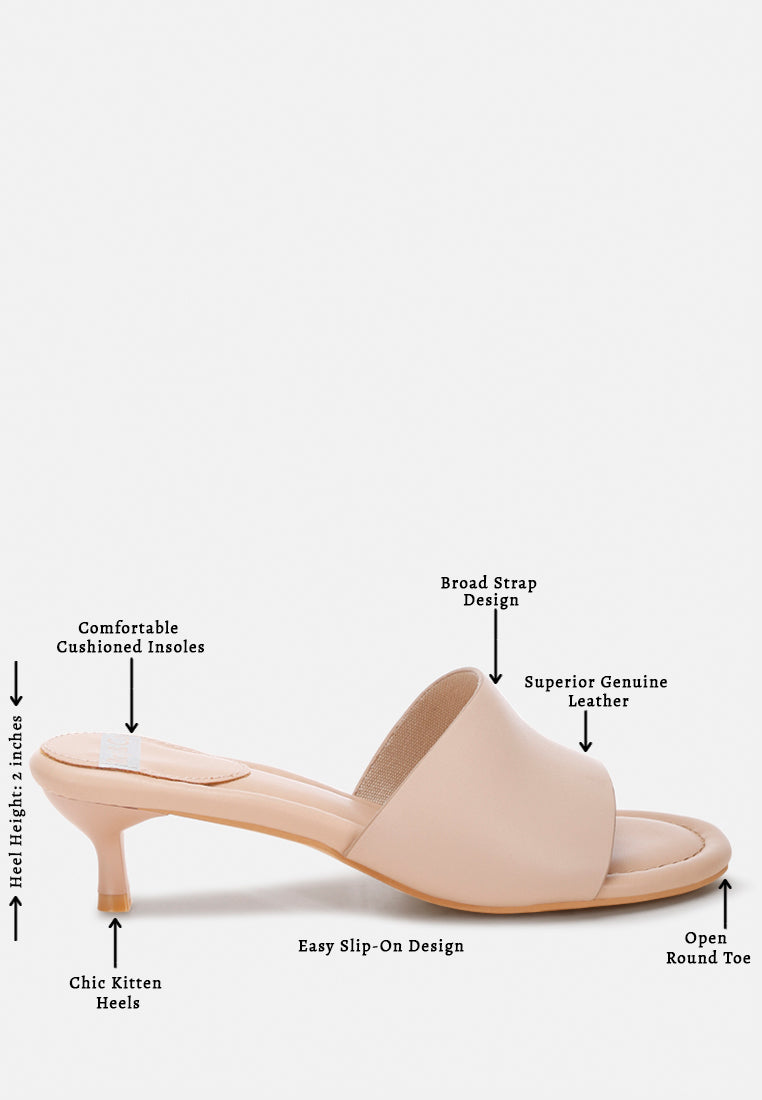 Vizzini Kitten Heel Sandals#color_beige Genuine Leather
