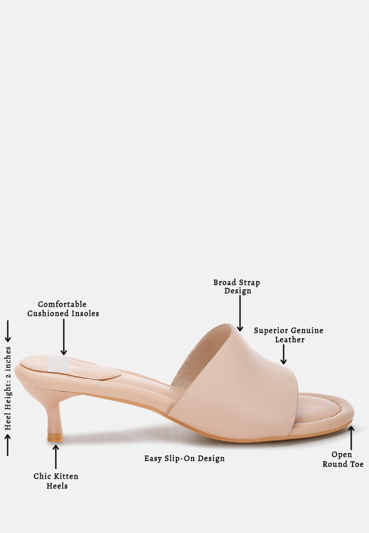 Vizzini Kitten Heel Sandals#color_beige Genuine Leather