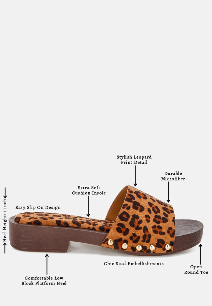seraxa open round toe cushioned sandals#color_leopard