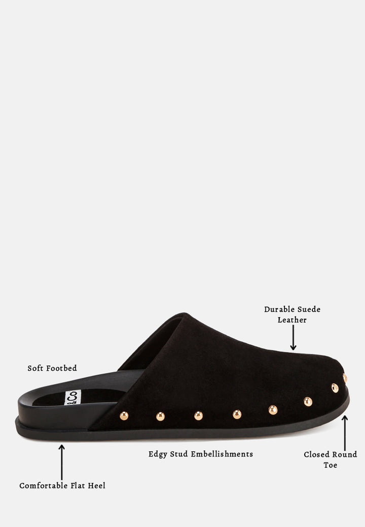 zidiya stud embellished slip ons by ft#color_black
