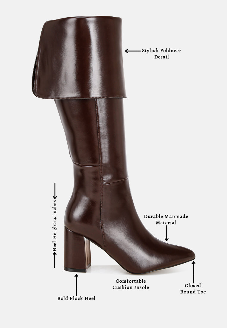 mulbari foldover block heel boots#color_brown-smooth