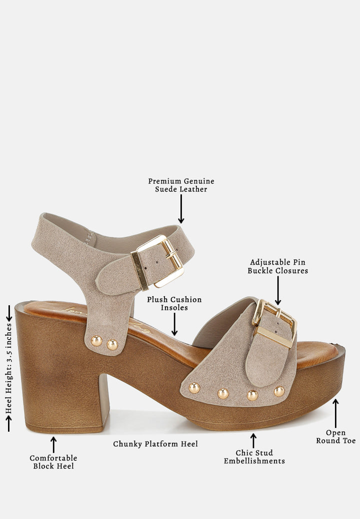 lhasa real suede leather clog sandals by mode#color_beige