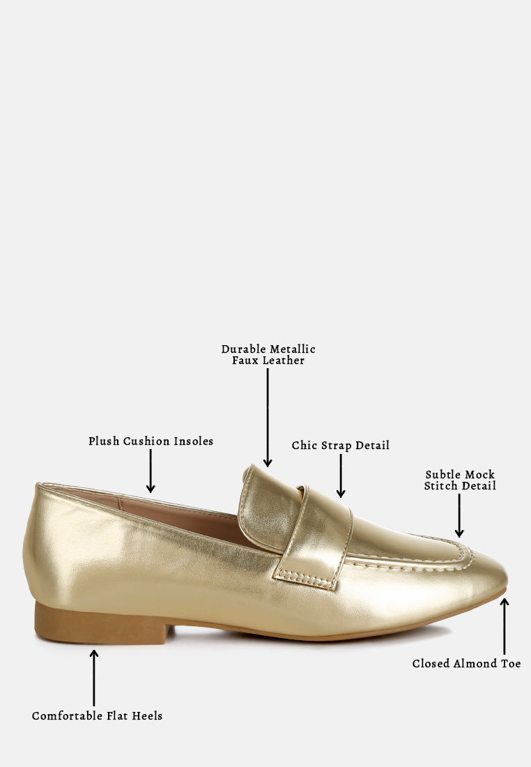 flat heel loafers by ruw#color_gold