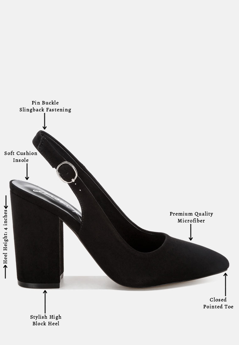 omaga pin buckle slingback heels#color_black-suede