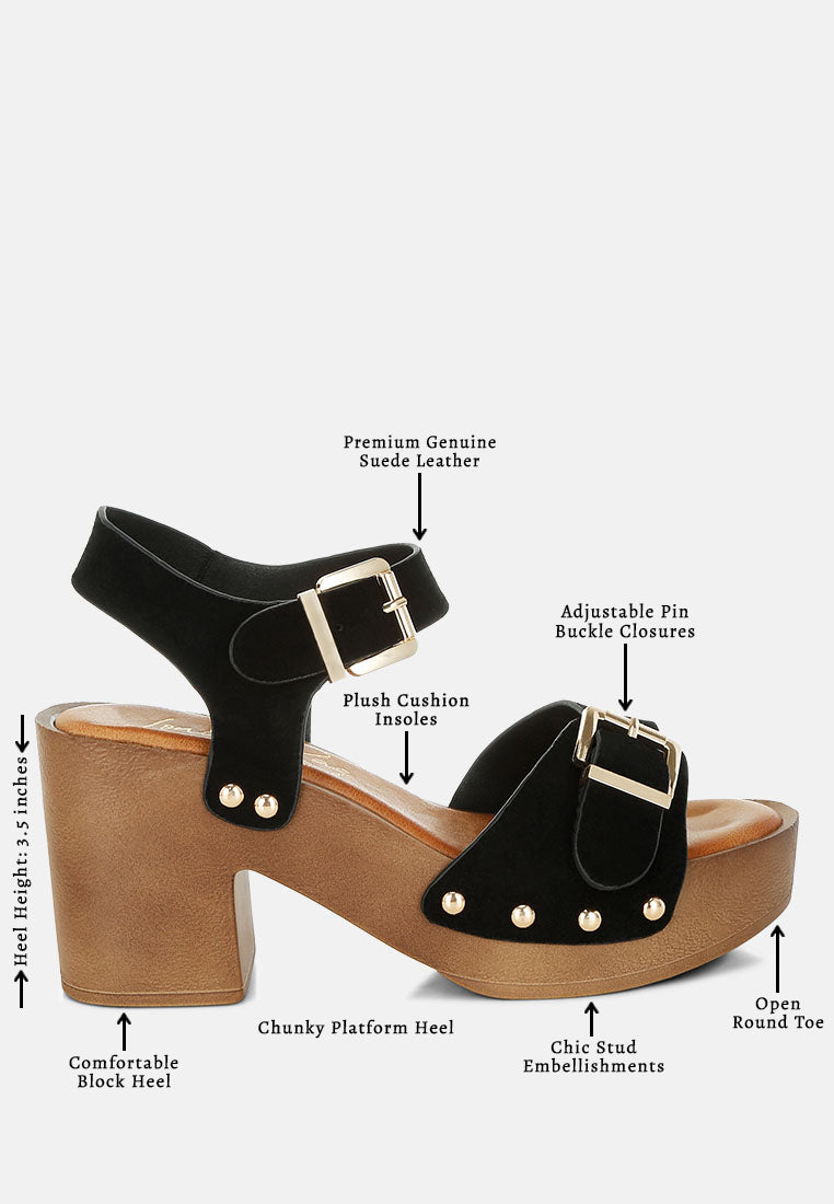 lhasa real suede leather clog sandals by mode#color_black