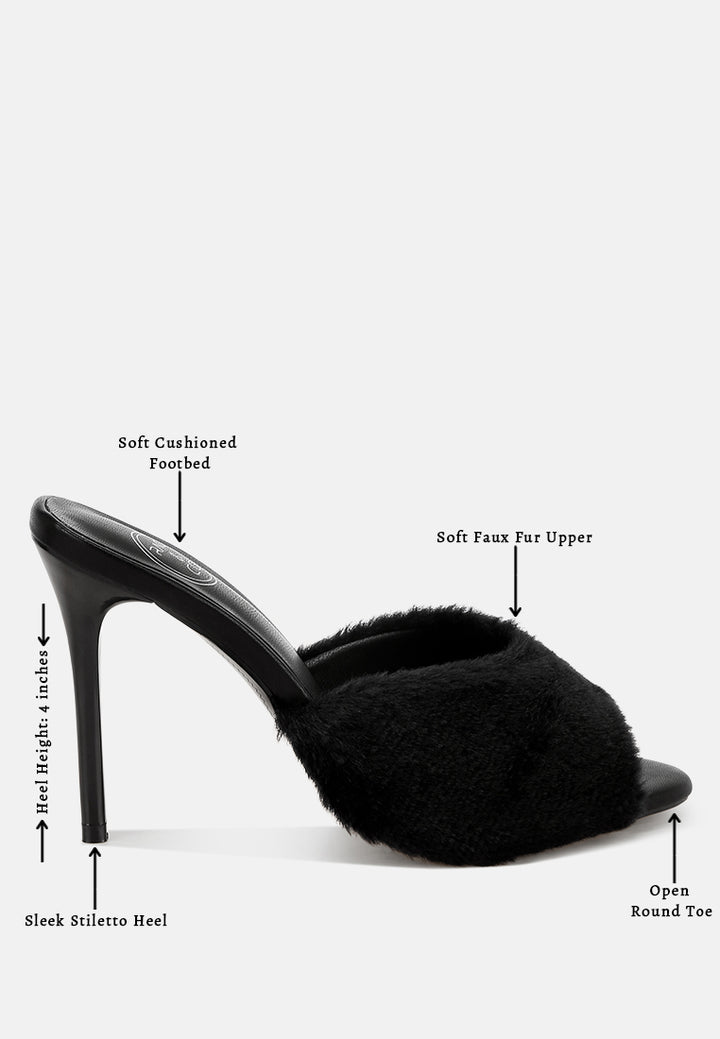 furry sleek stiletto heels#color_black