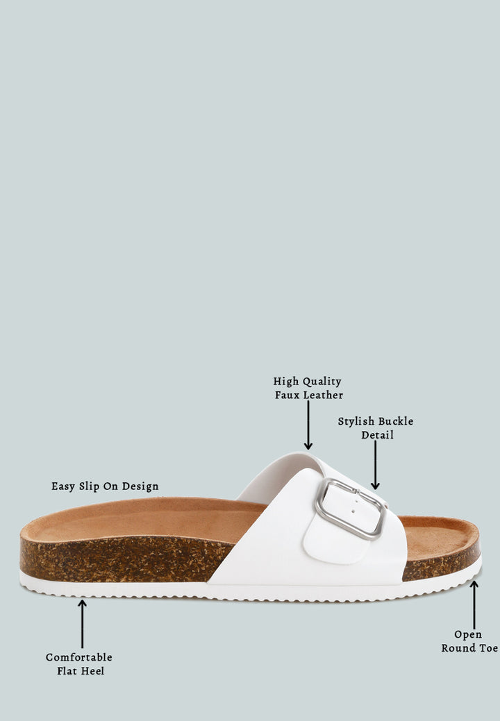 aranda buckled slide-on sandals#color_white-nubuck-faux-leather