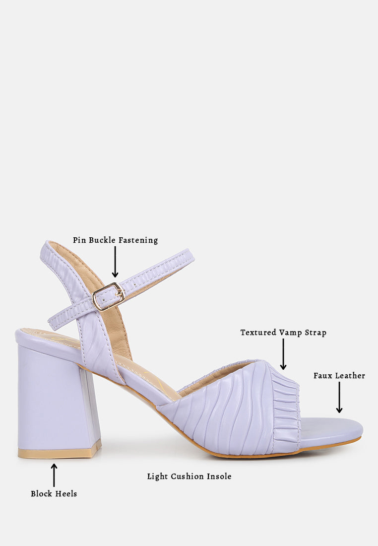 nicholas pleated strap block heel sandals by ruw#color_lilac