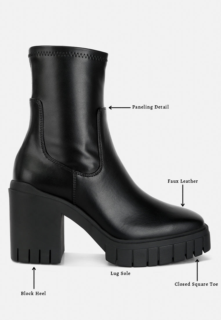 kokum faux leather platform ankle boots by ft#color_black