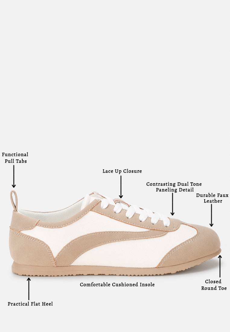 moomba classic lace-up flat Sneakers#color_beige
