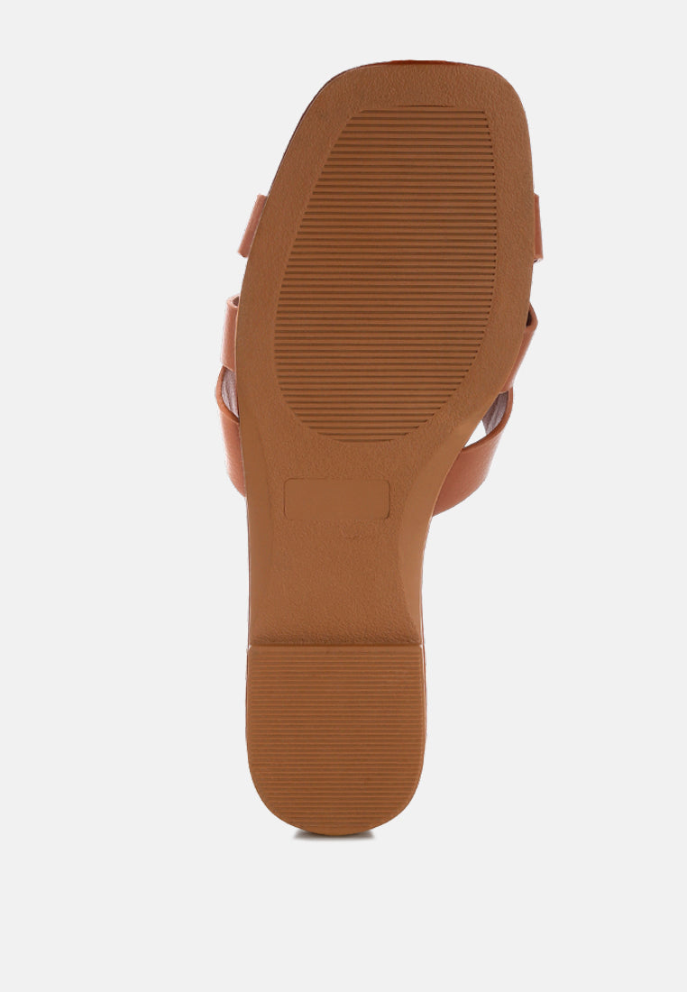 dickery knotted straps detail slip ons by ft#color_tan