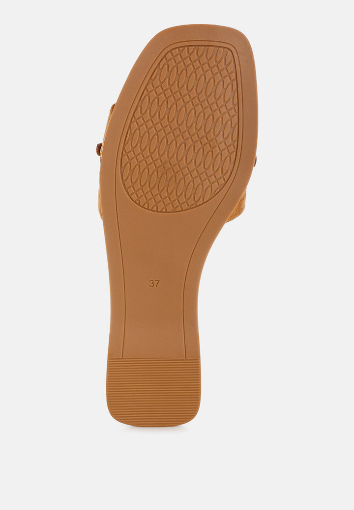 dinasa beaded slip on flats by ft#color_tan