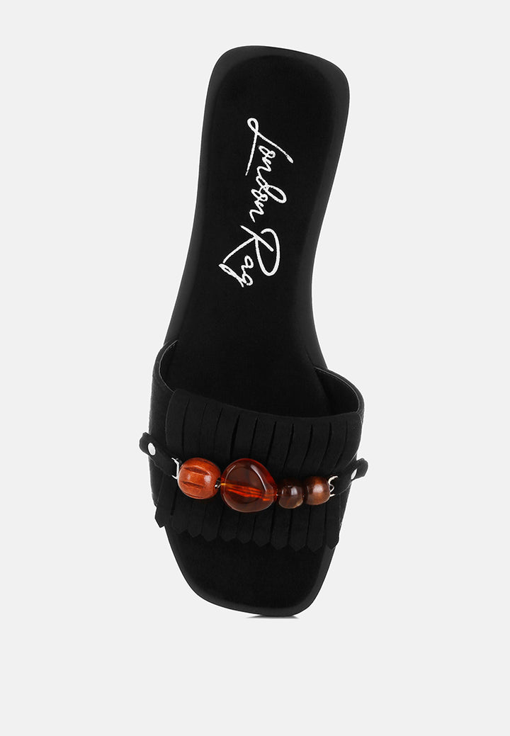 dinasa beaded slip on flats by ft#color_black