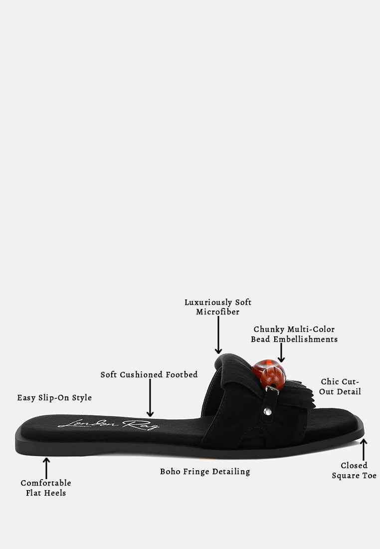 dinasa beaded slip on flats by ft#color_black