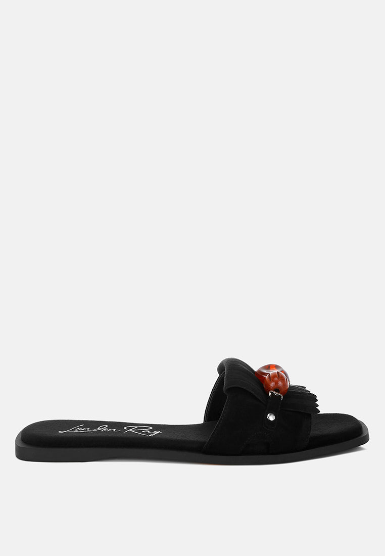 dinasa beaded slip on flats by ft#color_black